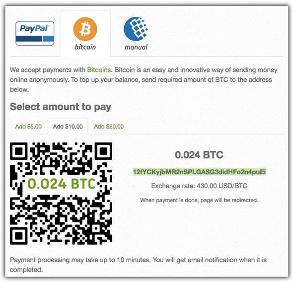 how to pay someone with bitcoins