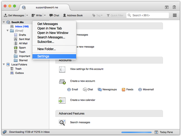 configure thunderbird for gmail